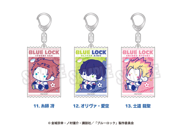 ブルーロック ぷにきゅ～と ラメアクリルキーホルダー