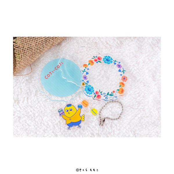 コジコジ COJI-COJI Flower Break Time シャカシャカアクリルキーホルダー