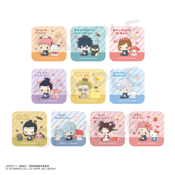 【予約：11月下旬以降順次発送】呪術廻戦 渋谷事変 × サンリオキャラクターズ トレーディング スクエア缶バッジ